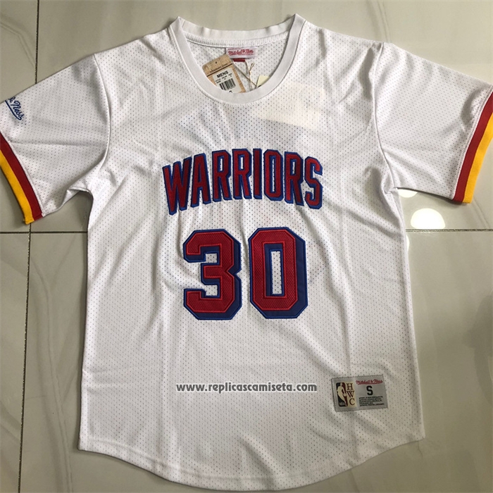 Camiseta Manga Corta Golden State Warriors Stephen Curry NO 30 Blanco